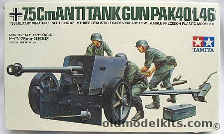 Tamiya 1/35 7.5 cm Anti Tank Gun Pak 40/L46, MM47 plastic model kit